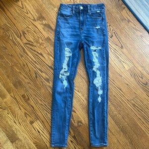 American eagle next level stretch curvy super hi-rise high jeans jegging size 4